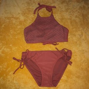 Target Xhilaration Rust Crochet high neck bikini!